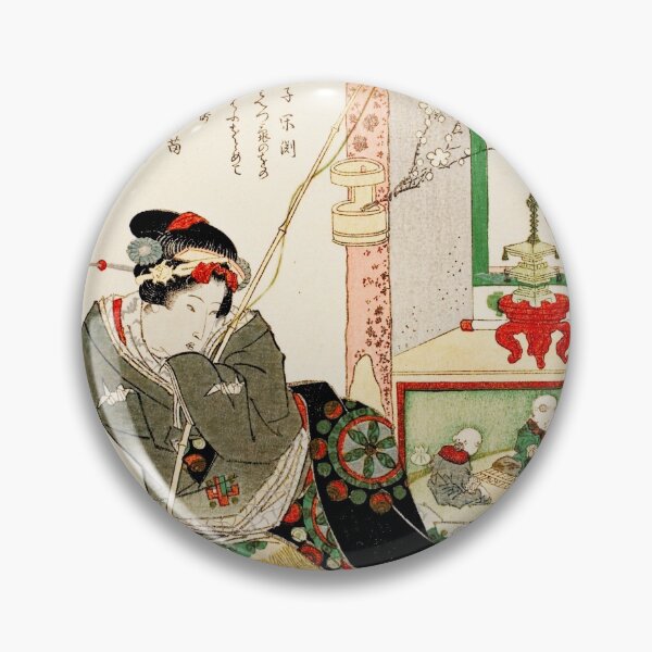 Item preview, Lady Seated by a Tokonoma Alcove -Totoya Hokkei designed and sold by brushandframes.