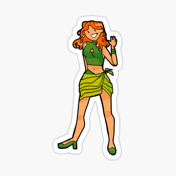 Item preview, Total Drama Izzy Cartoon Aesthetic Cute Fanart Sticker Island designed and sold by bubbleiel.
