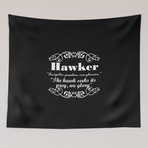 Artikelvorschau, Hawker Nachname Nachname Nachname Motto entworfen und verkauft von BagTown Clans.