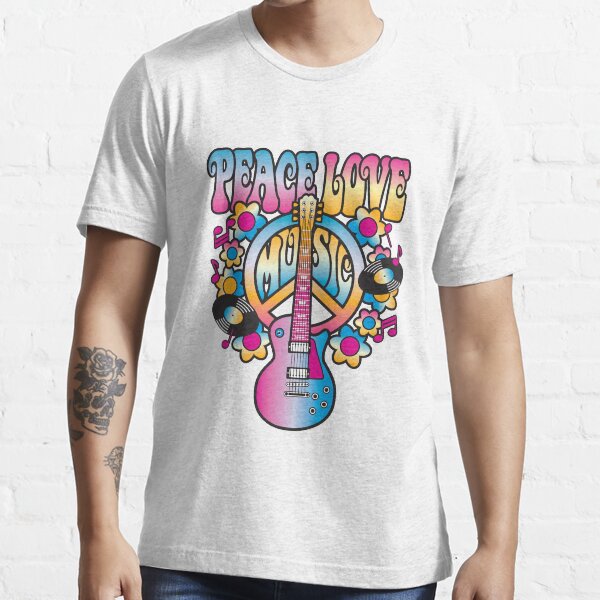 Peace Love And Music T Shirt For Sale By Lisann Redbubble Peace