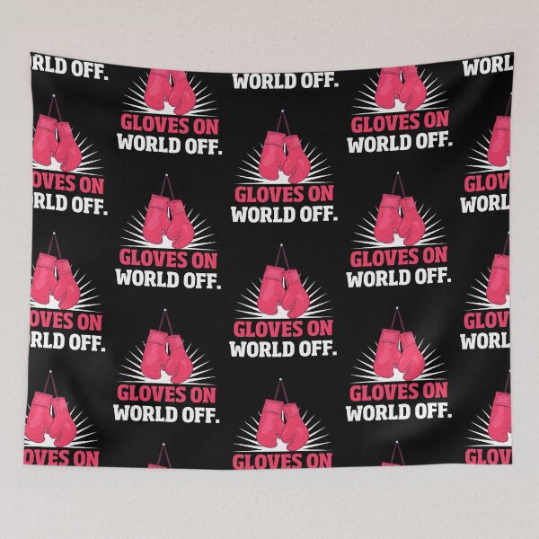 Item preview, Funny Boxer Kickboxing Boxing Gloves On World Off  designed and sold by MagicSD Designs.