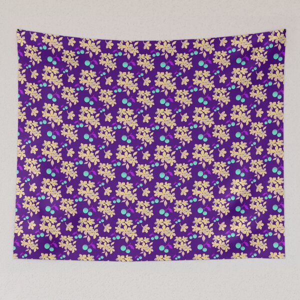 Item preview, Groovy Mod Blossoms - Moccasin and Violet designed and sold by ShumShumShop.