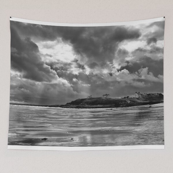 Item preview, Seaton Sluice Spring Showers - Monochrome designed and sold by Violaman.