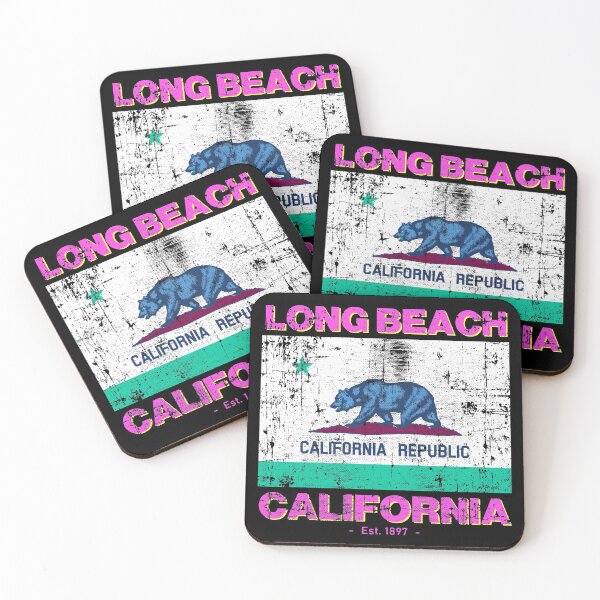 Item preview, Long Beach, California Flag - 80s Travel Souvenir designed and sold by Rad-State.