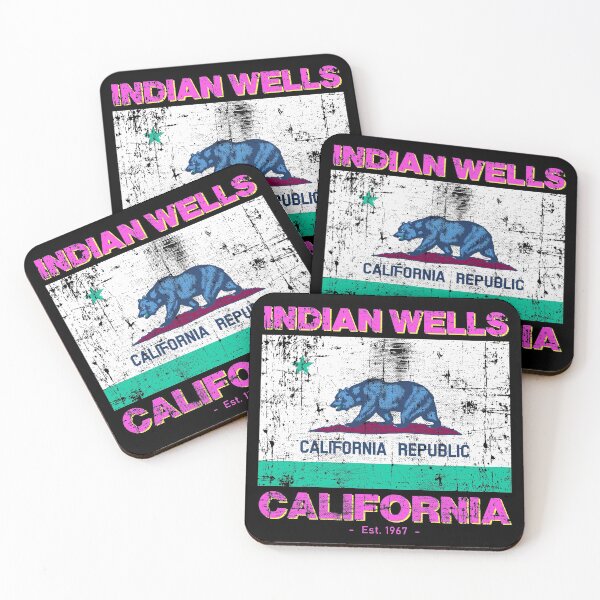 Item preview, Indian Wells, California Flag - 80s Travel Souvenir designed and sold by Rad-State.