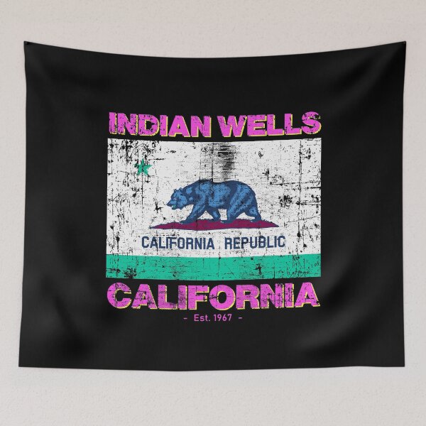Item preview, Indian Wells, California Flag - 80s Travel Souvenir designed and sold by Rad-State.