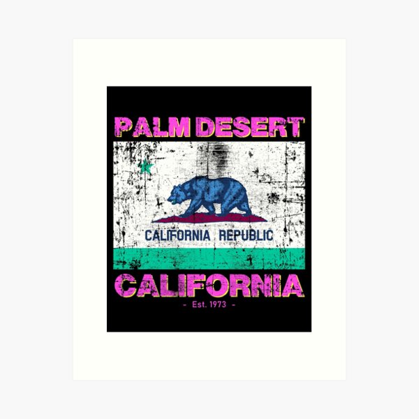 Artikel-Vorschau von Palm Desert, kalifornische Flagge - Reise-Souvenir der 80er Jahre, designt und verkauft von Rad-State.