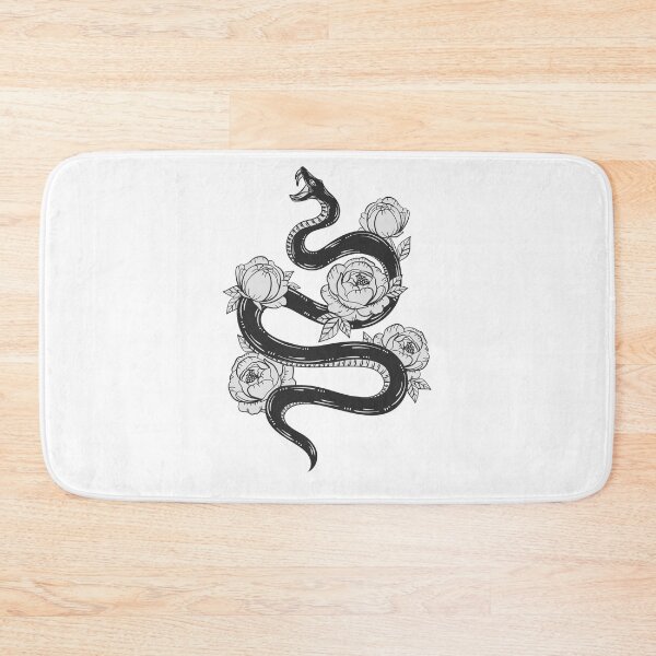 Item preview, gothic floral snake tattoo designed and sold by bisly.