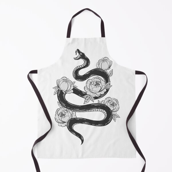 Item preview, gothic floral snake tattoo designed and sold by bisly.