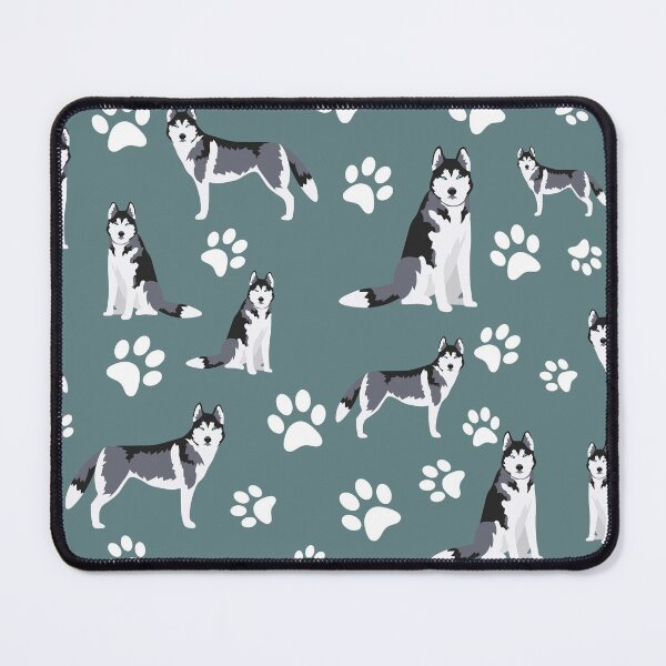 Item preview, Blue Eye Siberian Husky Dog Paw Print Pattern  designed and sold by tncgifts.