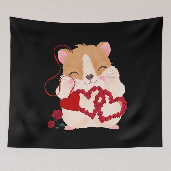 Item preview, Cute Baby Hamster Cartoon Heart Design designed and sold by EarthArtDesigns.