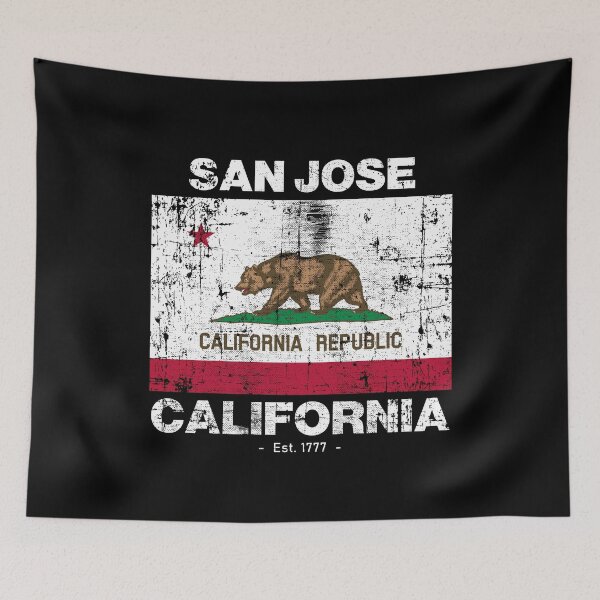 Item preview, San Jose, California Flag - Travel Souvenir designed and sold by Rad-State.