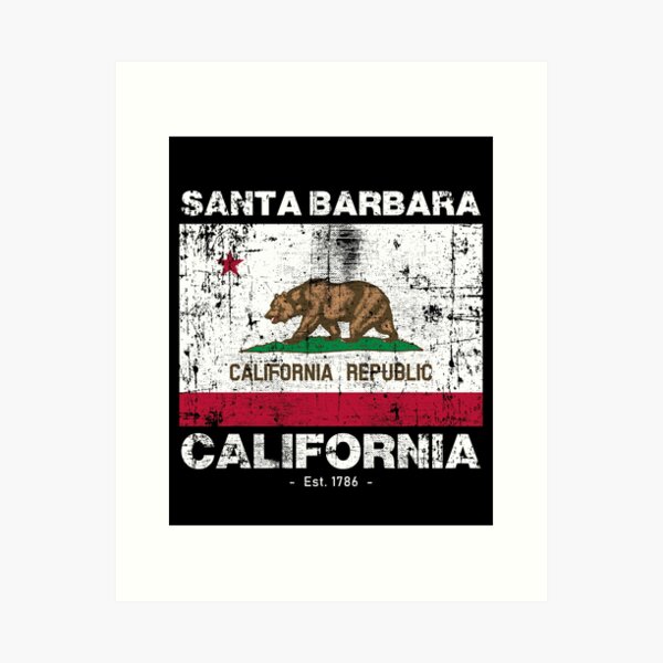 Artikel-Vorschau von Flagge von Santa Barbara, Kalifornien - Reise-Souvenir, designt und verkauft von Rad-State.