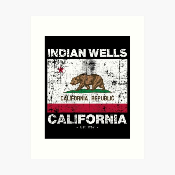 Artikel-Vorschau von Indian Wells, Kalifornien Flagge - Reise-Souvenir, designt und verkauft von Rad-State.