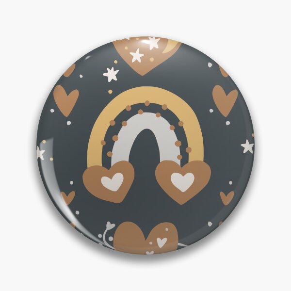 Item preview, Cool Golden Rainbow  Pattern Golden and Brown Hearts stars Pattern designed and sold by YerrouDesing.