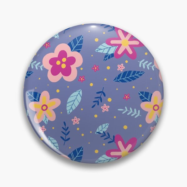 Item preview, Patrón floral retro vintage - Azul designed and sold by KTJoh.