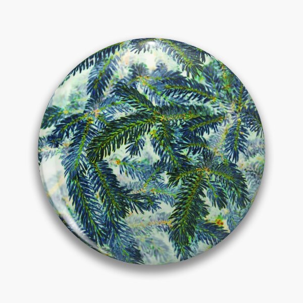 Item preview, Floral Winter Motifs with Branches of the  Ornamental Green Spruce Tree designed and sold by IraNiva.