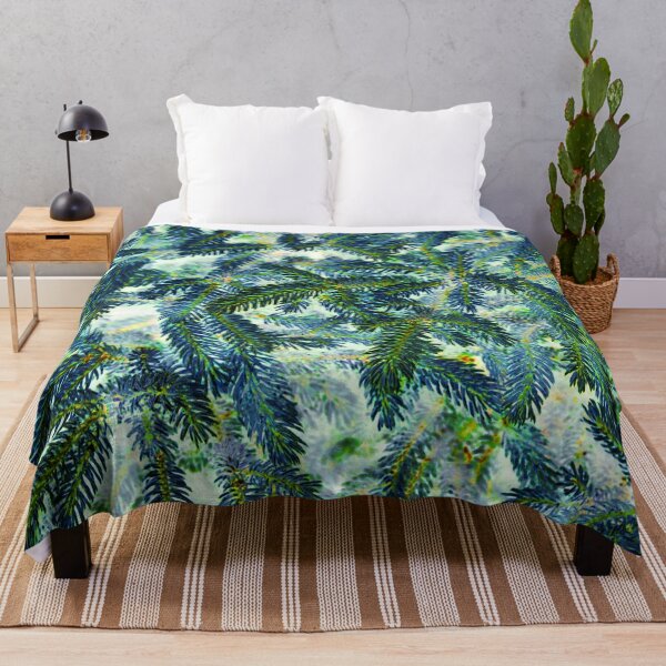 Item preview, Floral Winter Motifs with Branches of the  Ornamental Green Spruce Tree designed and sold by IraNiva.