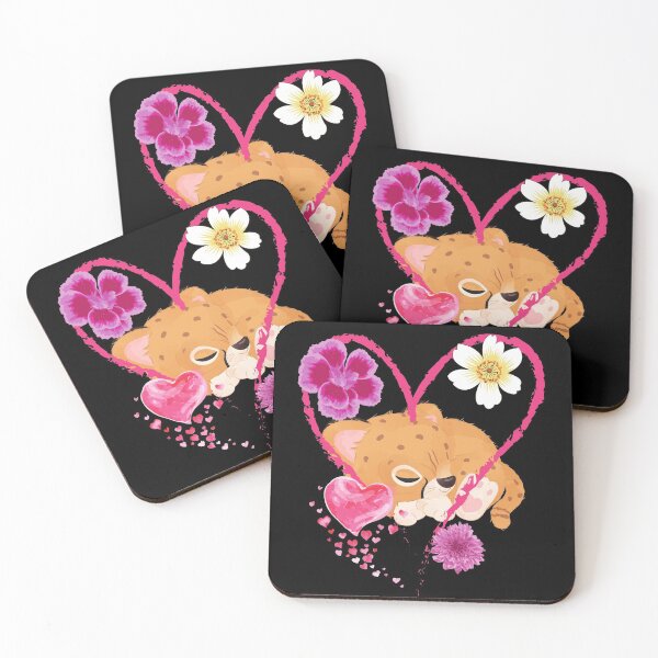 Item preview, Cute Sleeping Baby Cheetah Cartoon Heart Design designed and sold by EarthArtDesigns.