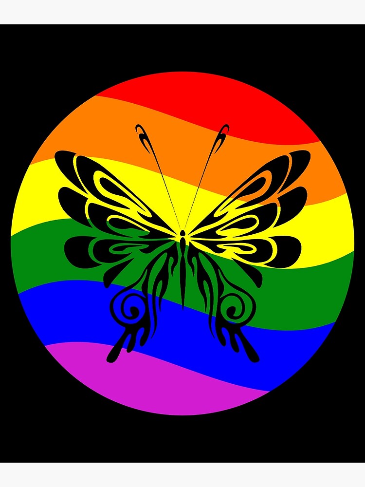 " LGBTQ Pride Butterflies" Poster for Sale by PrideArts Redbubble