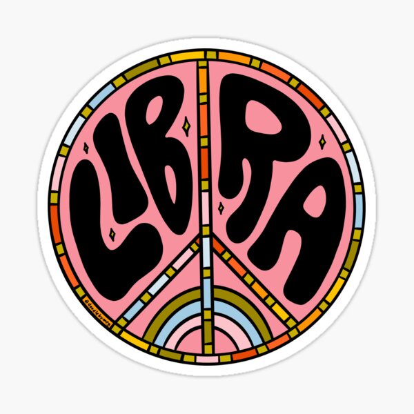 Libra Peace Sign Sticker