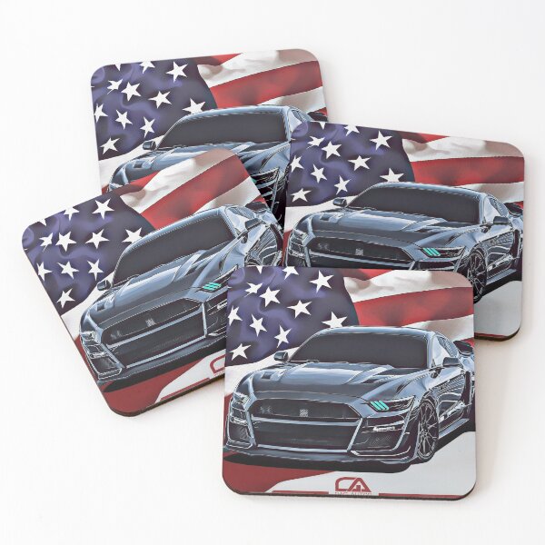Item preview, Ford Mustang y la bandera estadounidense designed and sold by gasautos.