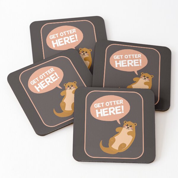 Item preview, Get Otter Here | Funny Gift Ideas | Pet Puns Jokes designed and sold by Fluffy-Vectors.