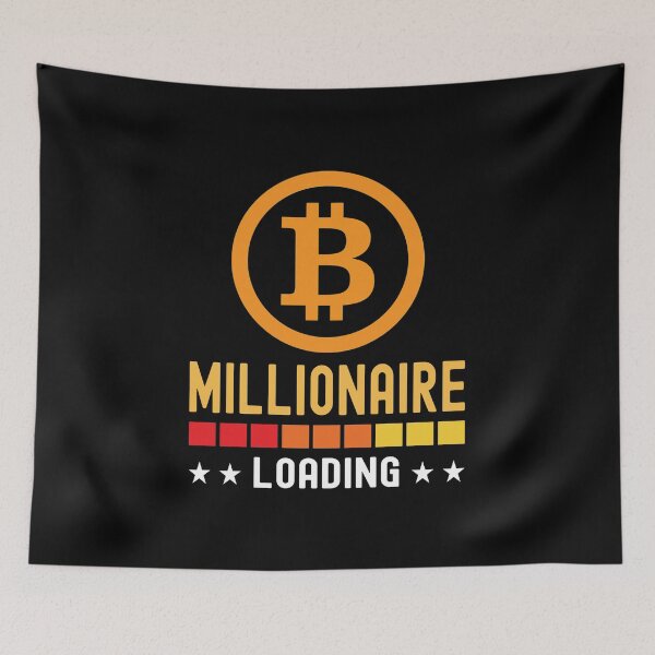 Item preview, Bitcoin Crypto, Millionaire Loading, Cryptocurrency, designed and sold by Cafecreative.
