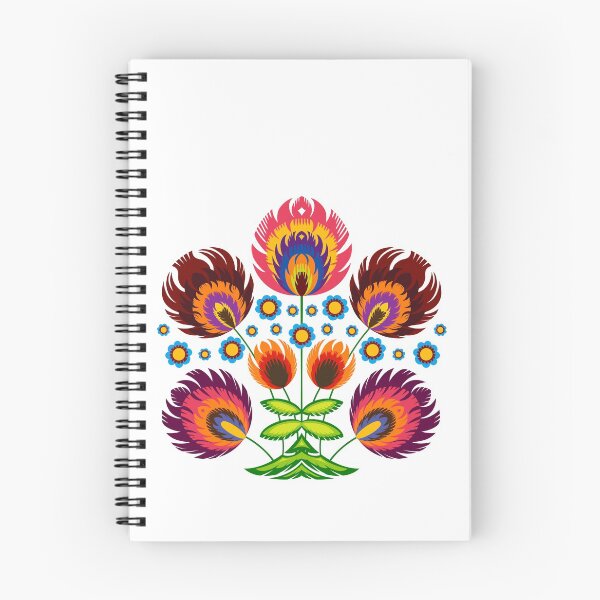 Item preview, Polish Folk Art - Firey Flowers designed and sold by Nixpaints.