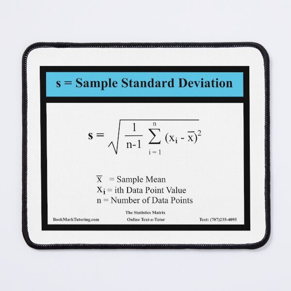 Item preview, Sample Standard Deviation Equation: The StatisticsMatrix at Redbubble designed and sold by Mark Stansberry.