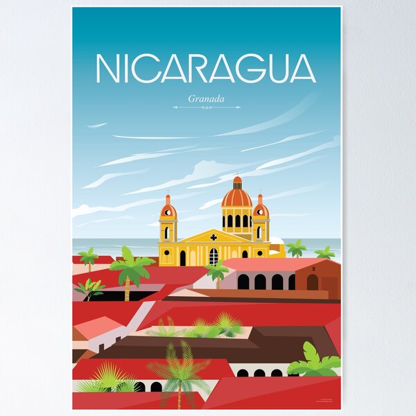 Item preview, Nicaragua Granada travel poster designed and sold by Arctic frame studio.