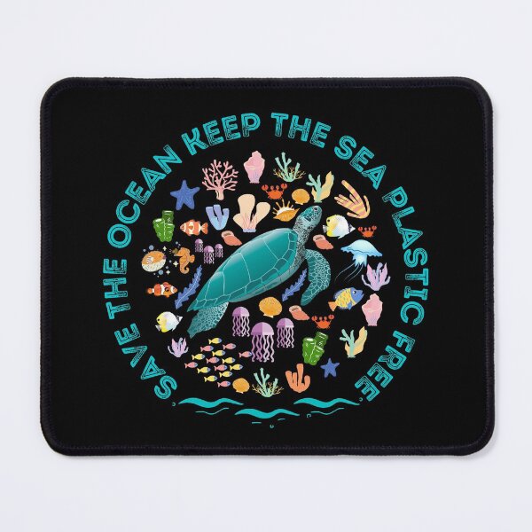 Item preview, Save The Ocean Keep The Sea Plastic Free Turtle Scene designed and sold by 24FAHSION.