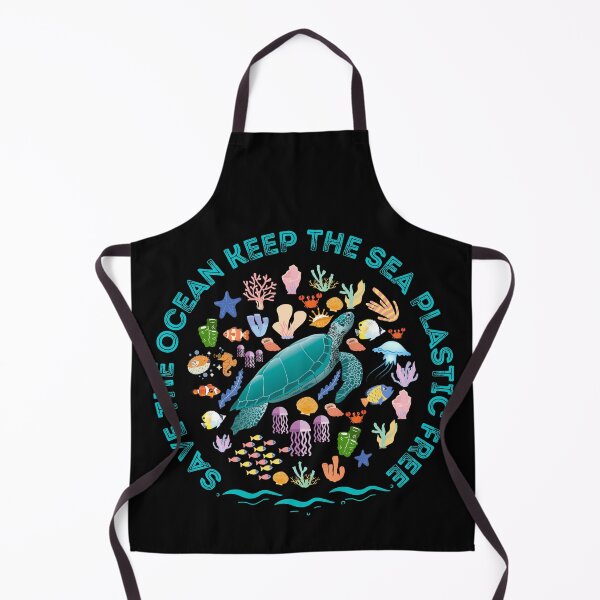 Item preview, Save The Ocean Keep The Sea Plastic Free Turtle Scene designed and sold by 24FAHSION.