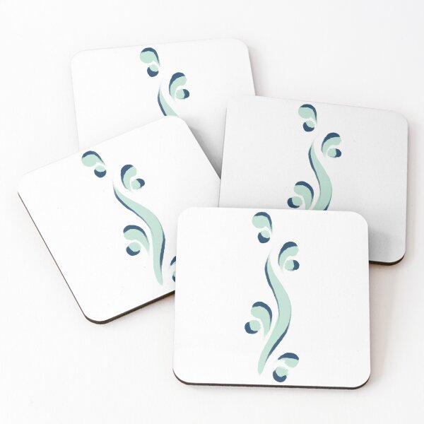 Item preview, Simple Teal and Navy Blue Rosemaling designed and sold by blu--thursday.