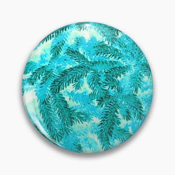 Item preview, Floral Winter Motifs with Branches of the  Ornamental Cyan-Green Spruce Tree designed and sold by IraNiva.