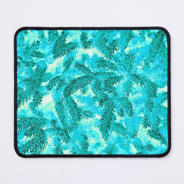 Item preview, Floral Winter Motifs with Branches of the  Ornamental Cyan-Green Spruce Tree designed and sold by IraNiva.