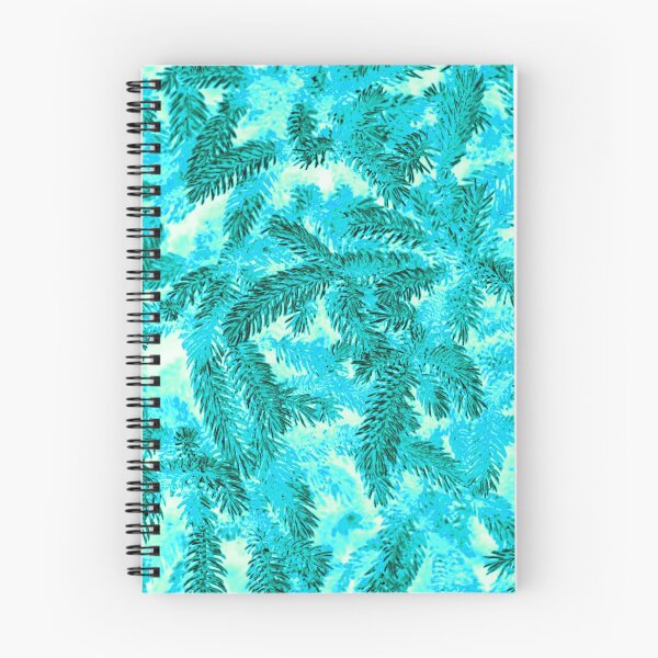 Item preview, Floral Winter Motifs with Branches of the  Ornamental Cyan-Green Spruce Tree designed and sold by IraNiva.