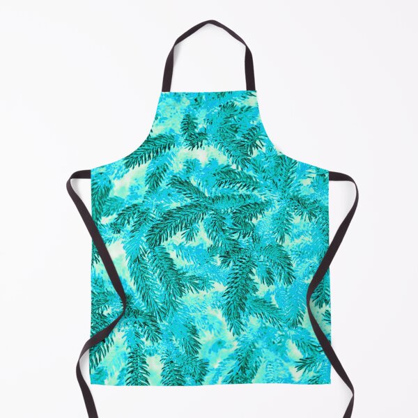 Item preview, Floral Winter Motifs with Branches of the  Ornamental Cyan-Green Spruce Tree designed and sold by IraNiva.