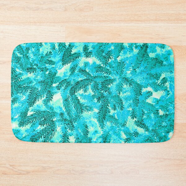 Item preview, Floral Winter Motifs with Branches of the  Ornamental Cyan-Green Spruce Tree designed and sold by IraNiva.