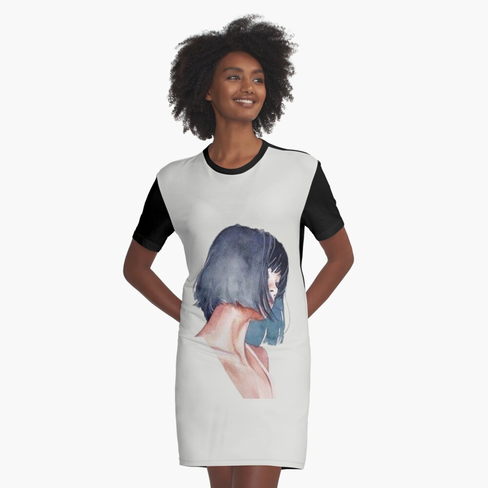 Pulp Fiction Aesthetic Short Hair Graphic T Shirt Dress By Ice