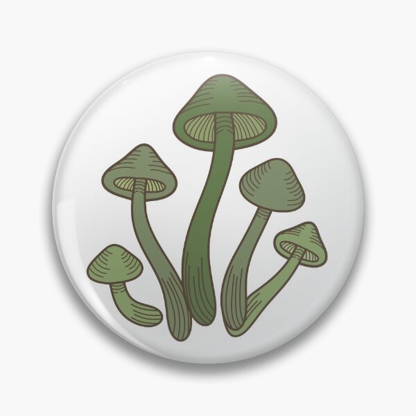 Item preview, Green mushrooms  designed and sold by cauldronbubbles.