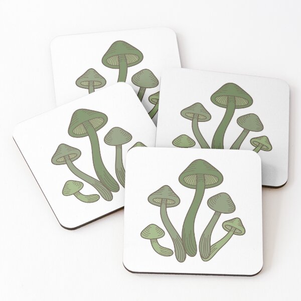 Item preview, Green mushrooms  designed and sold by cauldronbubbles.