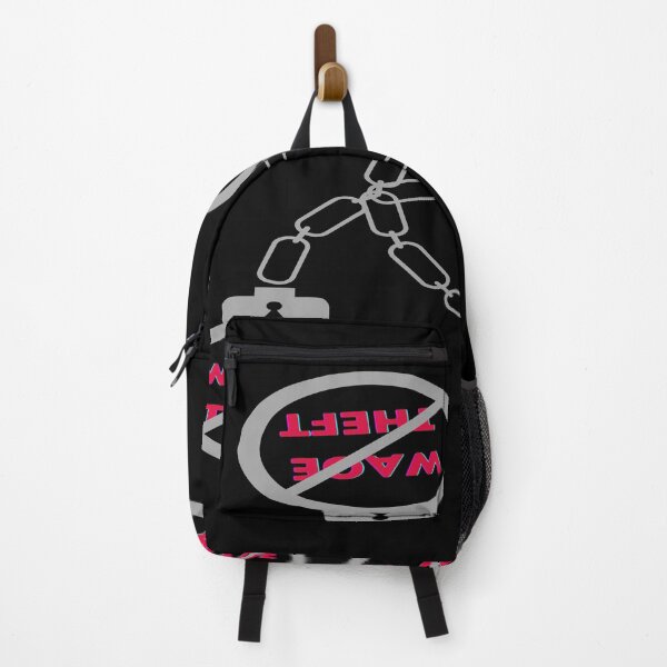 Item preview, Wage Theft Handcuffs with Prohibited Symbol designed and sold by Write-to-Rebel.