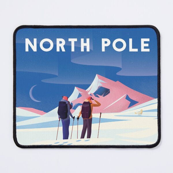 Item preview, North Pole travel poster designed and sold by Arctic frame studio.