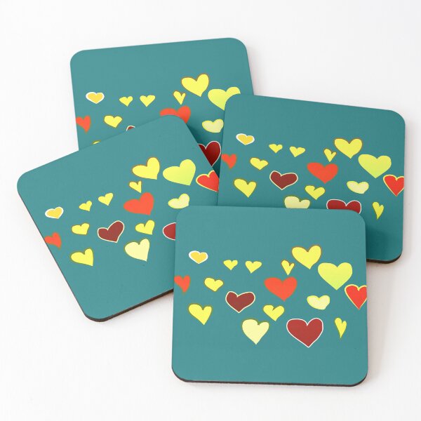 Item preview, Red and Yellow Hearts designed and sold by MC Art Studio.