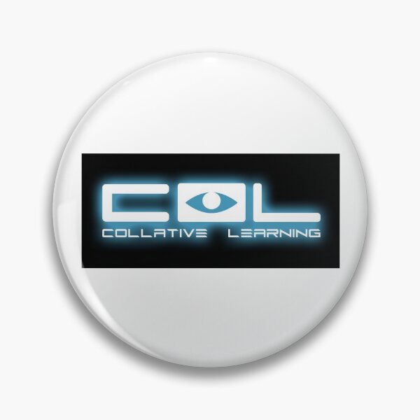 Item preview, Collative logo block neon (black blue white) designed and sold by Robert Ager.