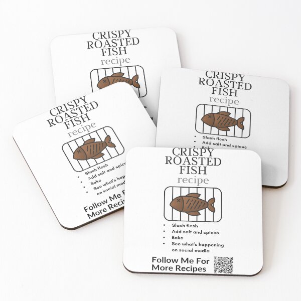 Item preview, Crispy Roasted fish recipe | Joke designed and sold by Jasmin's Fashion World.
