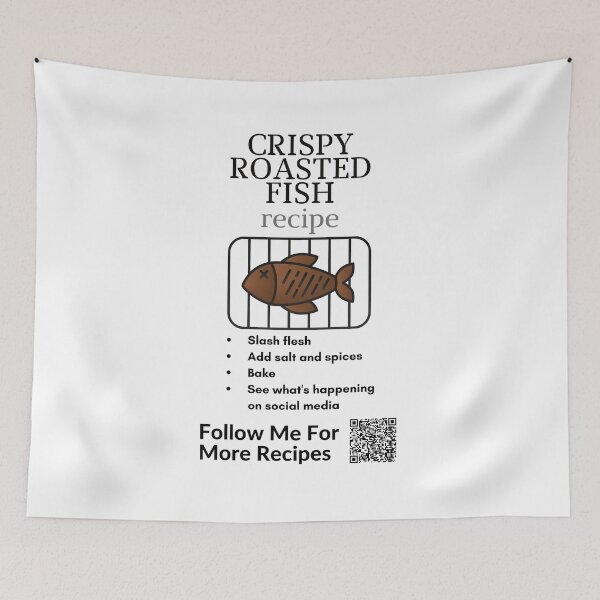 Item preview, Crispy Roasted fish recipe | Joke designed and sold by Jasmin's Fashion World.