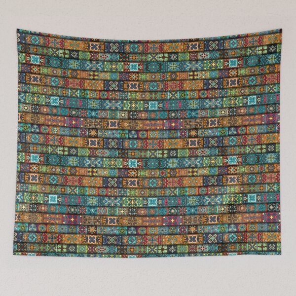 Item preview, Colorful abstract tile pattern design by Somberlain designed and sold by Somberlain.