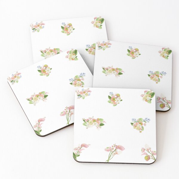 Item preview, Pastel Watercolor Garden Flowers Botanical Mix designed and sold by silviaol.